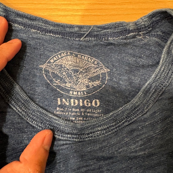 Wallace and Barnes JCrew Indigo Tee Small - Picture 2 of 6